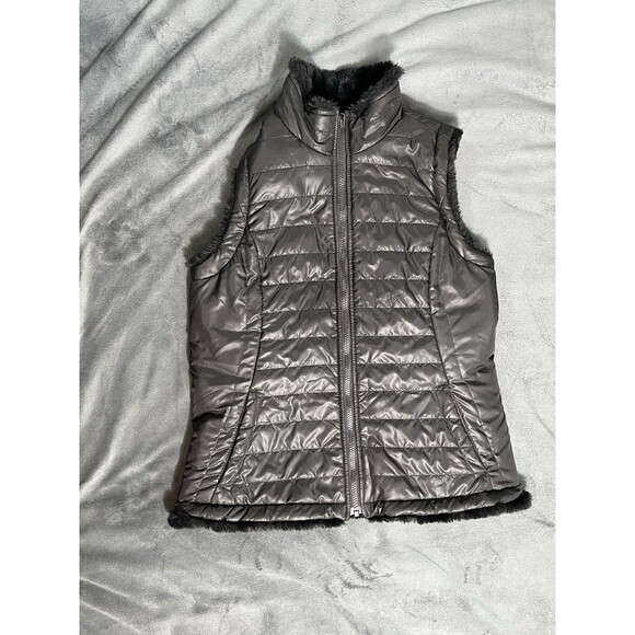 Nicole Miller Ladies' Reversible Vest Black Quilted SZ XS Full Zip - Picture 8 of 15
